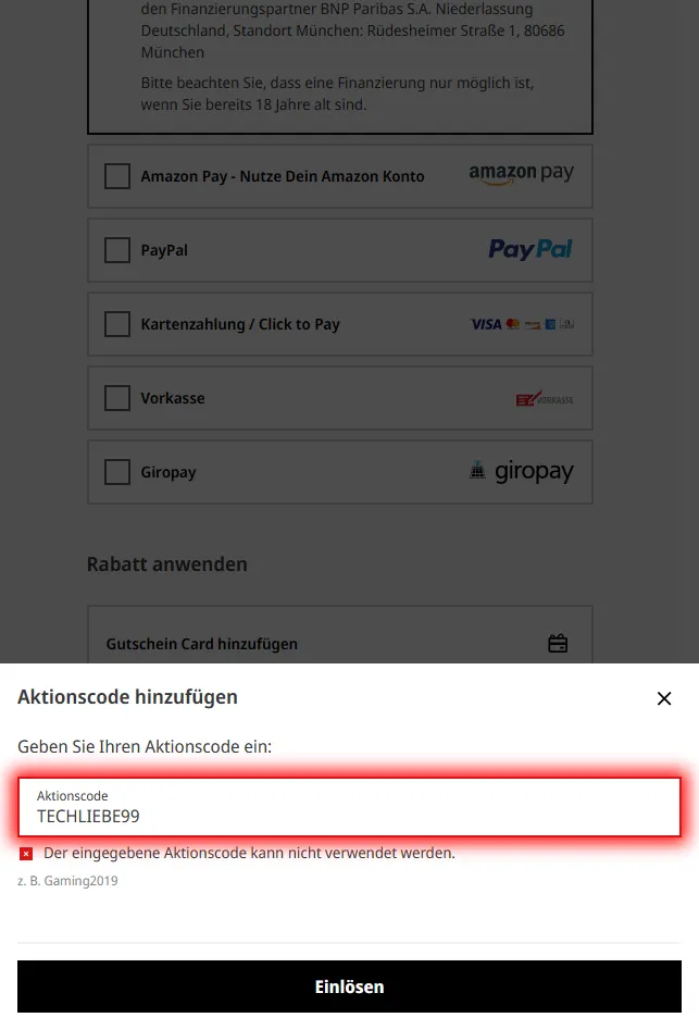 Gutscheine bei Saturn einlösen