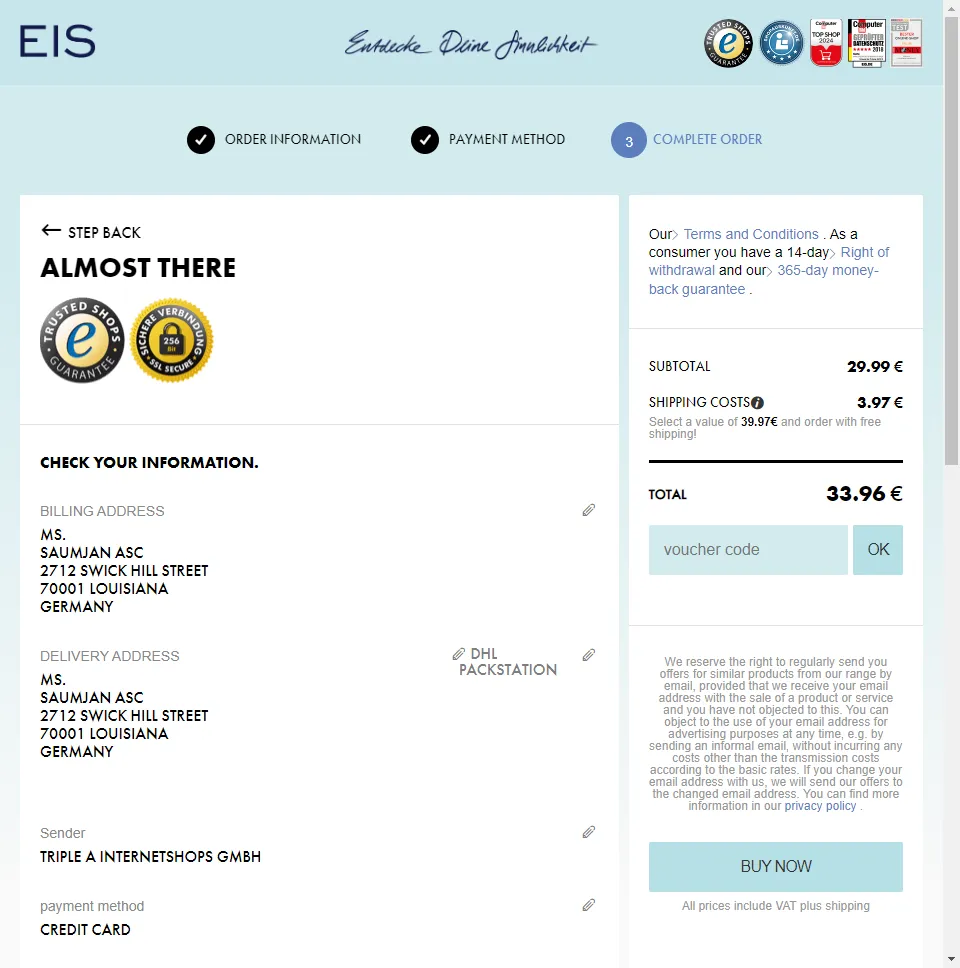 Gutscheine bei EIS.de einlösen